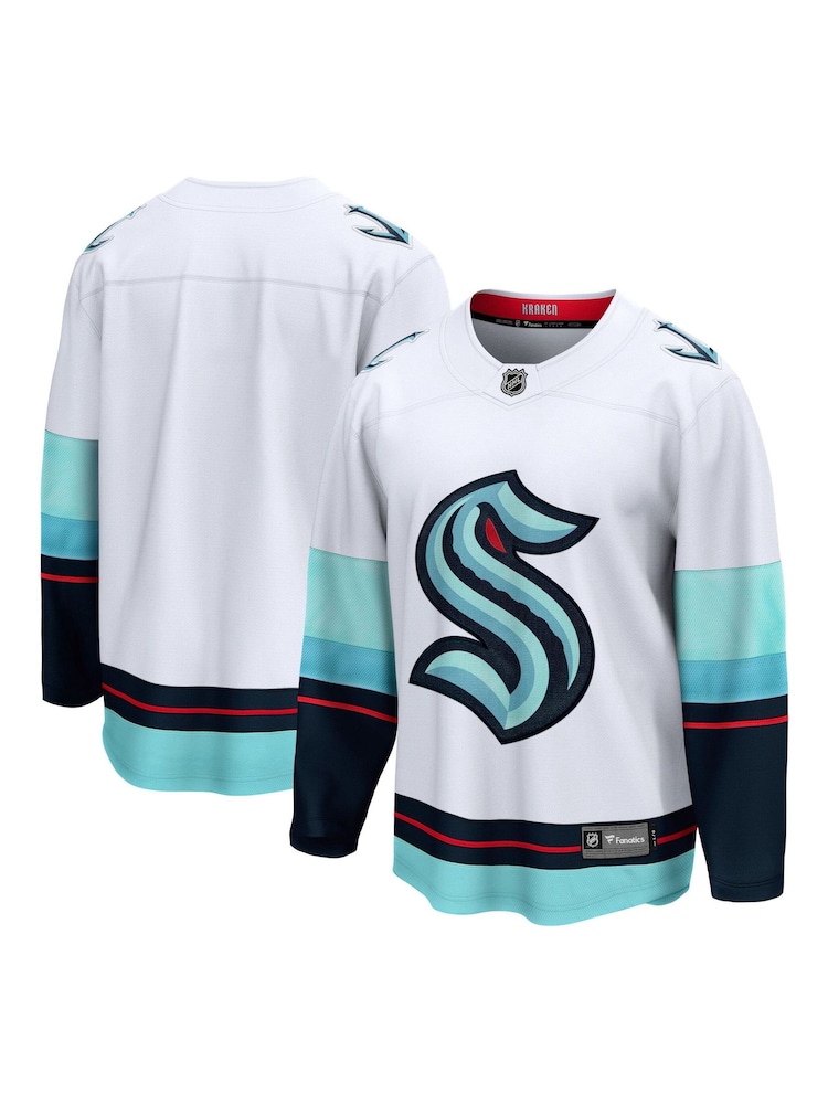 Fanatics Seattle Kraken Fanatics White Branded Away Breakaway Jersey - Image 3 of 3 Fanatics Seattle Kraken Fanatics White Branded Away Breakaway Jersey - Image 3 of 3