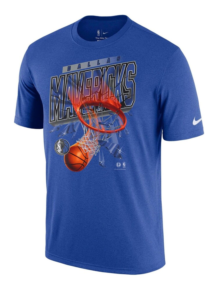 Nike Blue 100% Cotton Fanatics Dallas Mavericks Nike Shattered Logo T-Shirt - Image 1 of 3