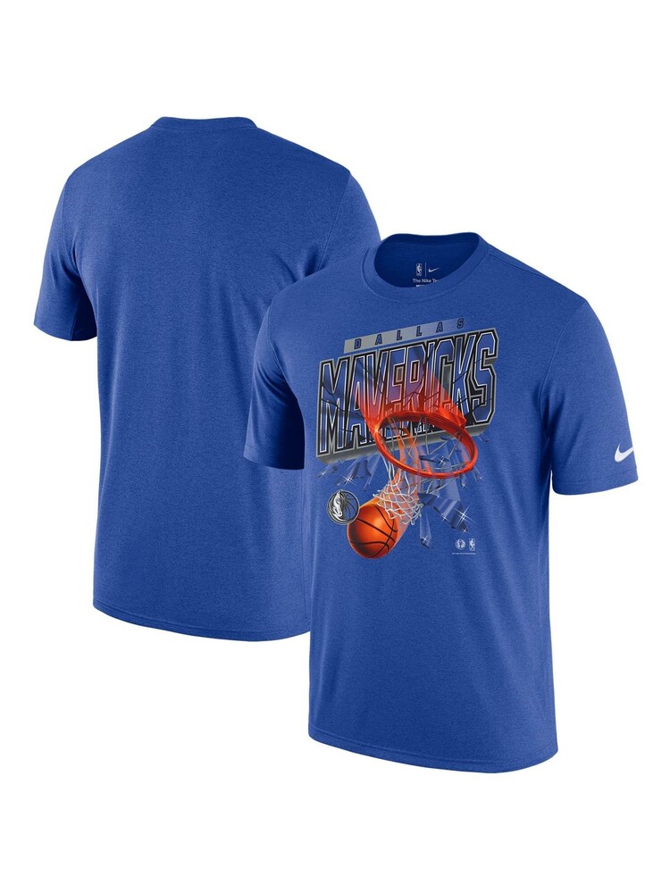 Nike Blue 100% Cotton Fanatics Dallas Mavericks Nike Shattered Logo T-Shirt - Image 3 of 3