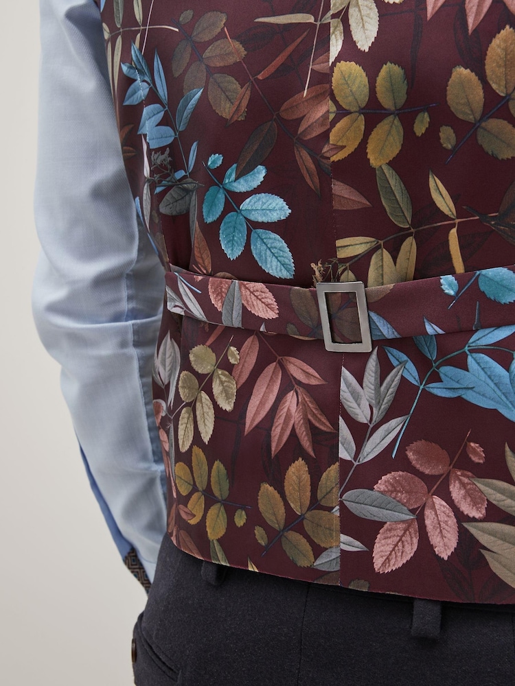 Blue Wool Blend Check Waistcoat - Image 6 of 6