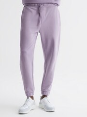 Reiss Lilac Ali Garment Dye Joggers - Image 1 of 6