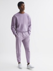 Reiss Lilac Ali Garment Dye Joggers - Image 3 of 6