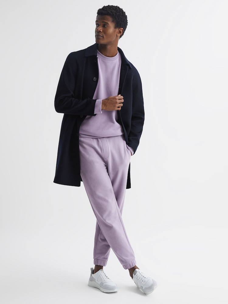 Reiss Lilac Ali Garment Dye Joggers - Image 6 of 6