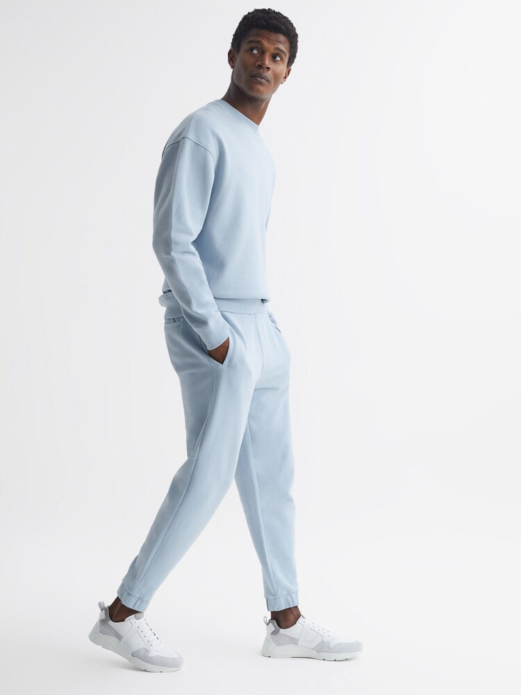 Reiss Ice Blue Ali Garment Dye Joggers - Image 1 of 6