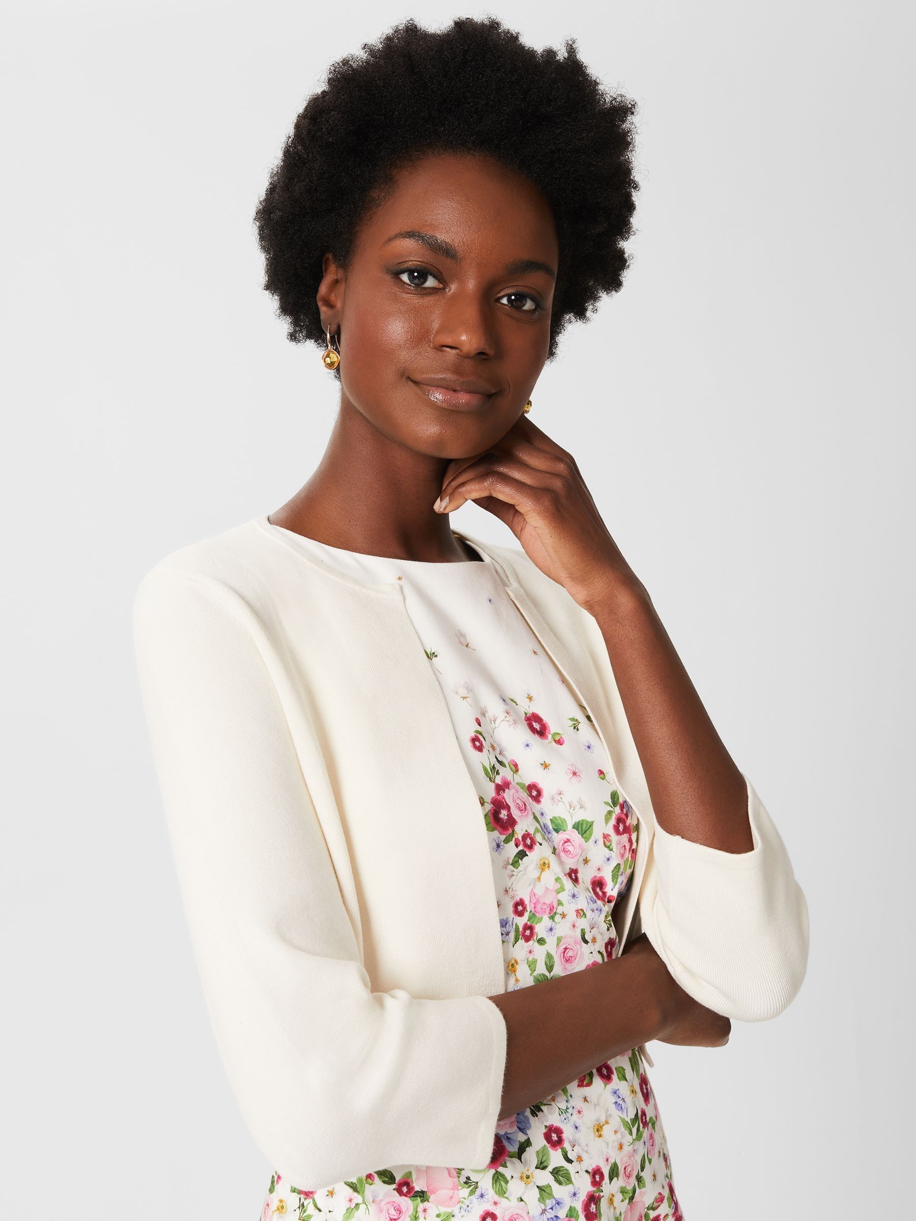 Buy Hobbs Cream Ella Cardigan from Next USA