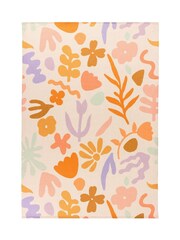 furn. Pink Amelie Floral Washable Outdoor/Indoor Rug - Image 2 of 3