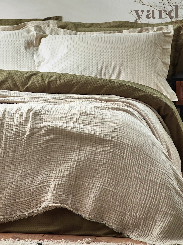 Yard Natural Oversized Lark 4 Layer Muslin Crinkle 100% Cotton Throw - Image 9 of 9 Yard Natural Oversized Lark 4 Layer Muslin Crinkle 100% Cotton Throw - Image 9 of 9