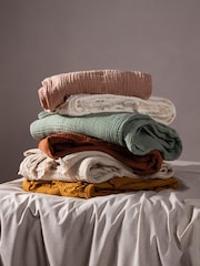 Yard Оверсайз Lark 4 Layer Muslin плиссированная ткань 100% хлопка покрывало - Изображение 2 из 6