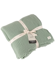 Yard Оверсайз Lark 4 Layer Muslin плиссированная ткань 100% хлопка покрывало - Изображение 6 из 6