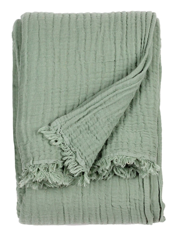 Yard Lark 4 Layer Muslin Crinkle 100% Cotton Throw - Image 3 of 6