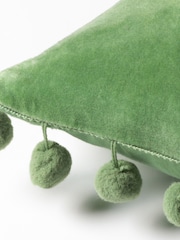 Furn Dora 100% Cotton Velvet Pom-Pom Trim Cushion - Imagem 4 de 6