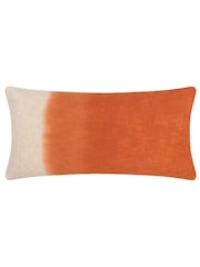 Furn Amber Orange Mizu Dip Dye 100% Cotton Rectangular Cushion - Image 2 of 6