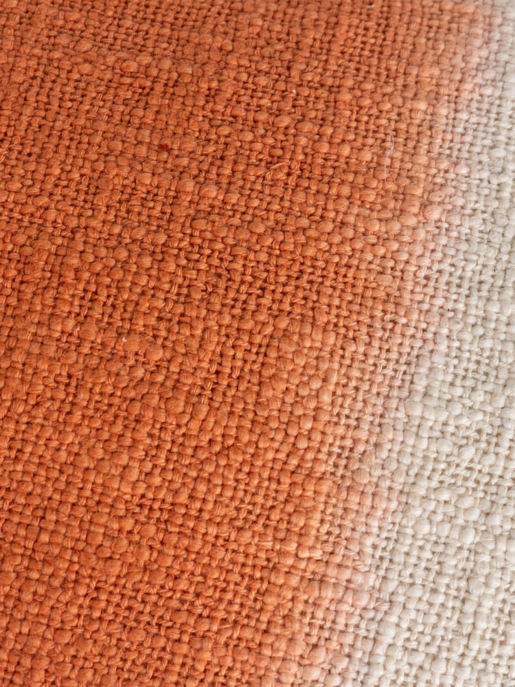 Furn Amber Orange Mizu Dip Dye 100% Cotton Rectangular Cushion - Image 6 of 6