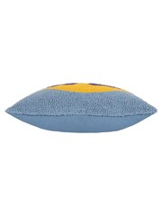heya home Purple Smile Cotton Knitted Woven Cushion - Image 5 of 7