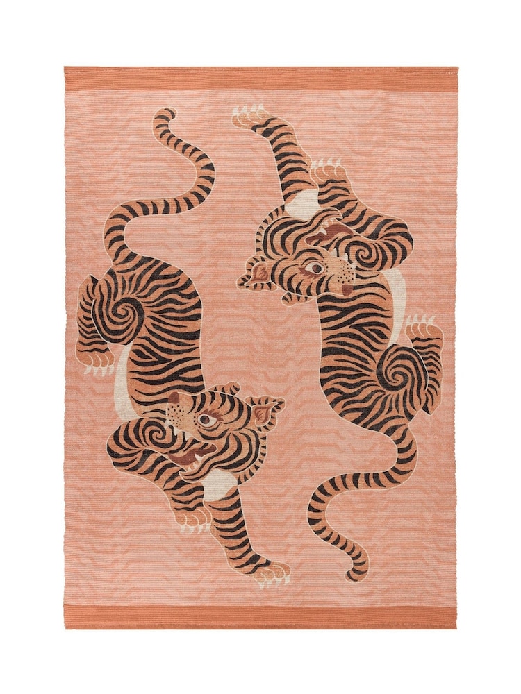 furn. Tibetan Tiger Animal Washable Outdoor/Indoor Rug - Bild 2 von 3