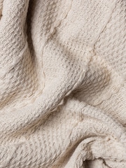 Yard Natural Beige Caliche Woven Contrast Tasselled 100% Cotton Throw - Image 3 of 3