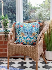 Wylder Blue Adeline Mediterranean 100% Cotton Cushion - Image 1 of 5