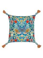 Wylder Blue Adeline Mediterranean 100% Cotton Cushion - Image 2 of 5