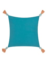 Wylder Blue Adeline Mediterranean 100% Cotton Cushion - Image 3 of 5