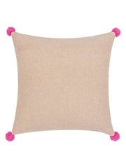 Wylder Green Zedra Jungle Zebra Botanical Embroidered 100% Cotton Cushion - Image 3 of 5