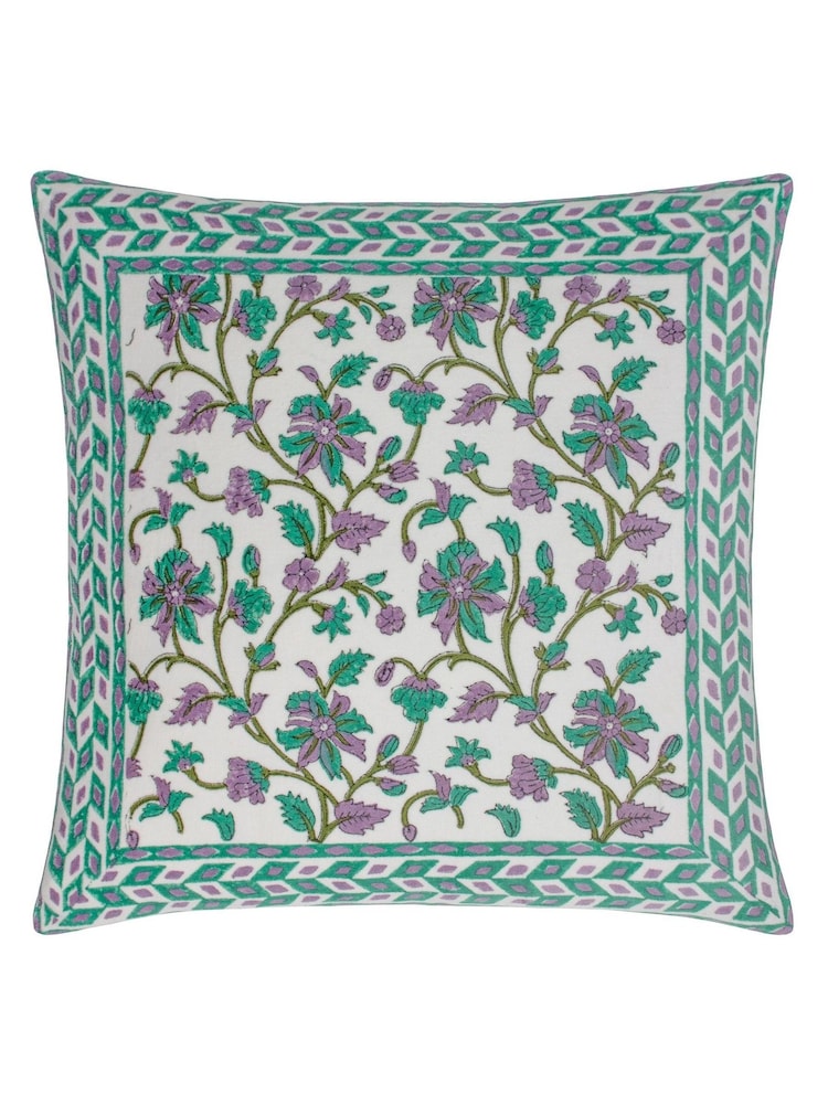 Riva Paoletti Oasis Green Mentera Villa Floral Cushion - Image 1 of 6