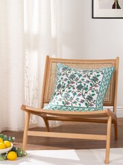 Riva Paoletti Oasis Green Mentera Villa Floral Cushion - Image 5 of 6