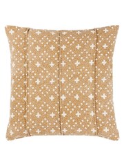 Yard Yolk Yellow Helm Geometric Pleated Printed Cushion - Image 2 of 6