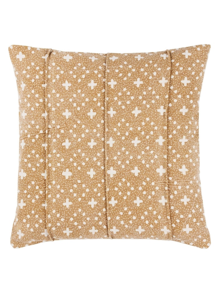 Yard Yolk Yellow Helm Geometric Pleated Printed Cushion - Image 2 of 6