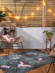 Riva Paoletti Green Platalea Tropical Jungle Washable Outdoor/Indoor Rug - Image 1 of 3