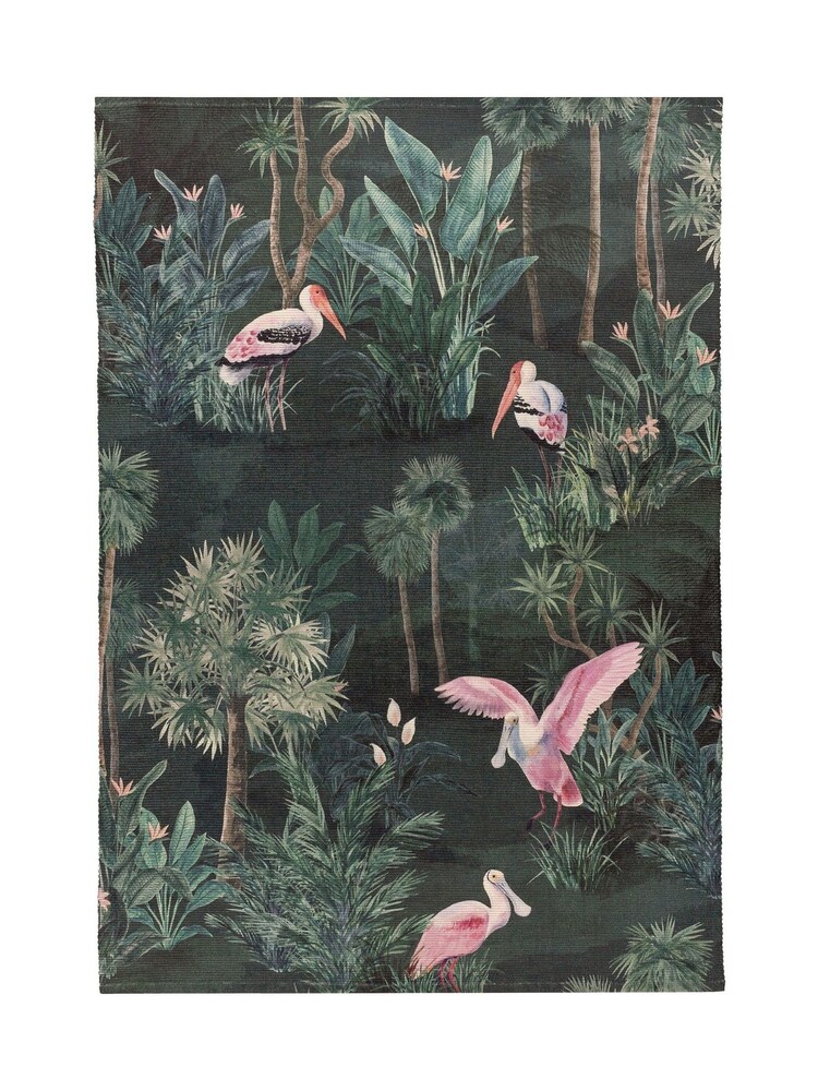 Riva Paoletti Green Platalea Tropical Jungle Washable Outdoor/Indoor Rug - Image 2 of 3