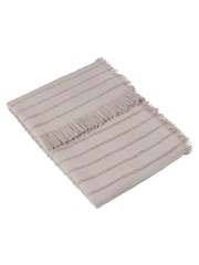 furn. Griege Hazie Hazie Linear Woven Fringed Throw - Image 3 of 4