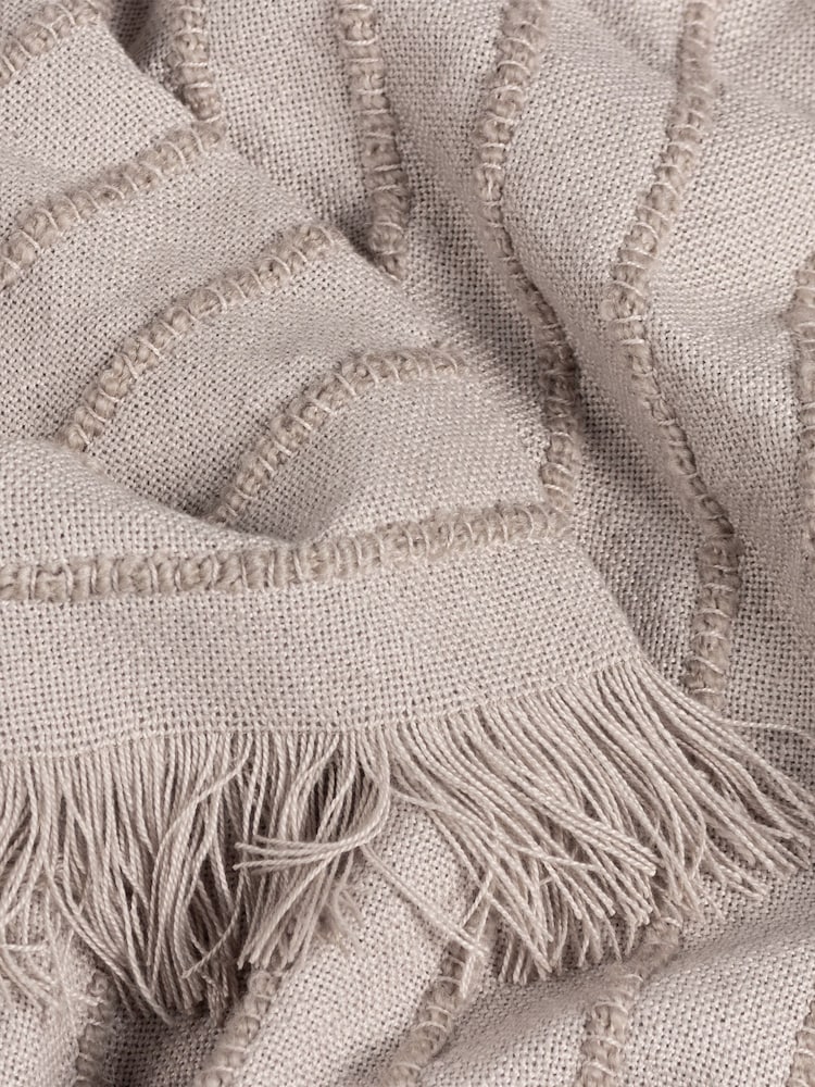 furn. Griege Hazie Hazie Linear Woven Fringed Throw - Image 4 of 4