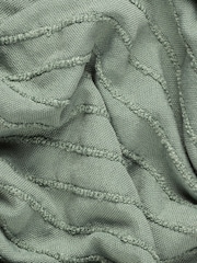 furn. Eucalyptus Green Hazie Linear Woven Fringed Throw - Image 4 of 4
