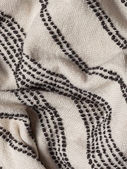HÖEM Natural Beige Jour Linear Woven Fringed Throw - Image 2 of 2