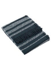 HÖEM Dusk Blue Jour Linear Woven Fringed Throw - Image 1 of 2