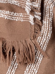 HÖEM Baked Clay Jour Linear Woven Fringed Throw - Image 4 of 4