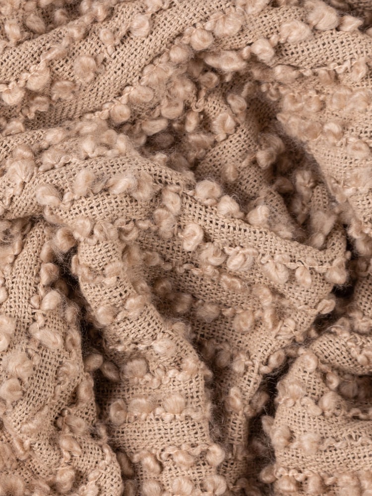 HÖEM Plaster Pink Avro Linear Boucle Yarn Fringed Throw - Image 4 of 4 HÖEM Plaster Pink Avro Linear Boucle Yarn Fringed Throw - Image 4 of 4