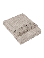 HÖEM Feather Grey Avro Linear Boucle Yarn Fringed Throw - Image 5 of 5
