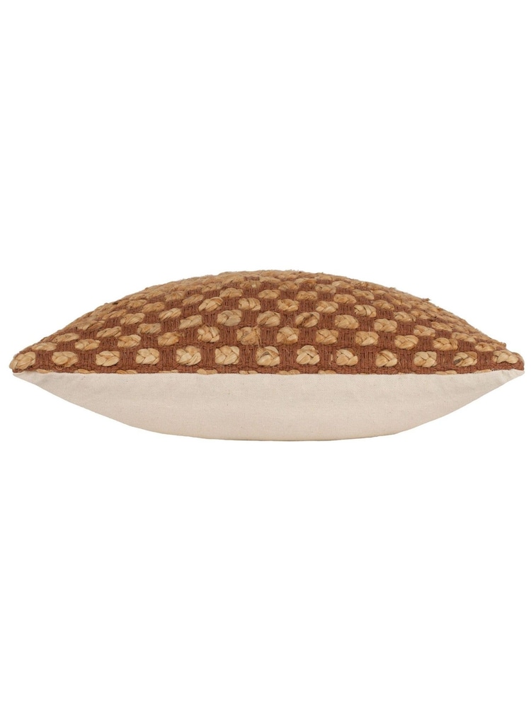 Yard Pecan Brown Pecan Brown Wikka Cotton Jute Woven Cushion - Image 5 of 7