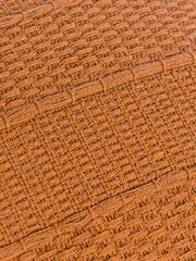 Yard Ginger Brown Caliche 100% Cotton Knit Tasselled Cushion - Image 6 of 7