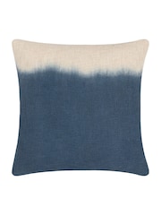 Furn Ink Blue Mizu Dip Dye 100% Cotton Square Cushion - Image 2 of 5