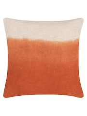 Furn Amber Orange Mizu Dip Dye 100% Cotton Square Cushion - Image 2 of 6
