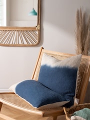 Furn Ink Blue Mizu Dip Dye 100% Cotton Rectangular Cushion - Image 1 of 6
