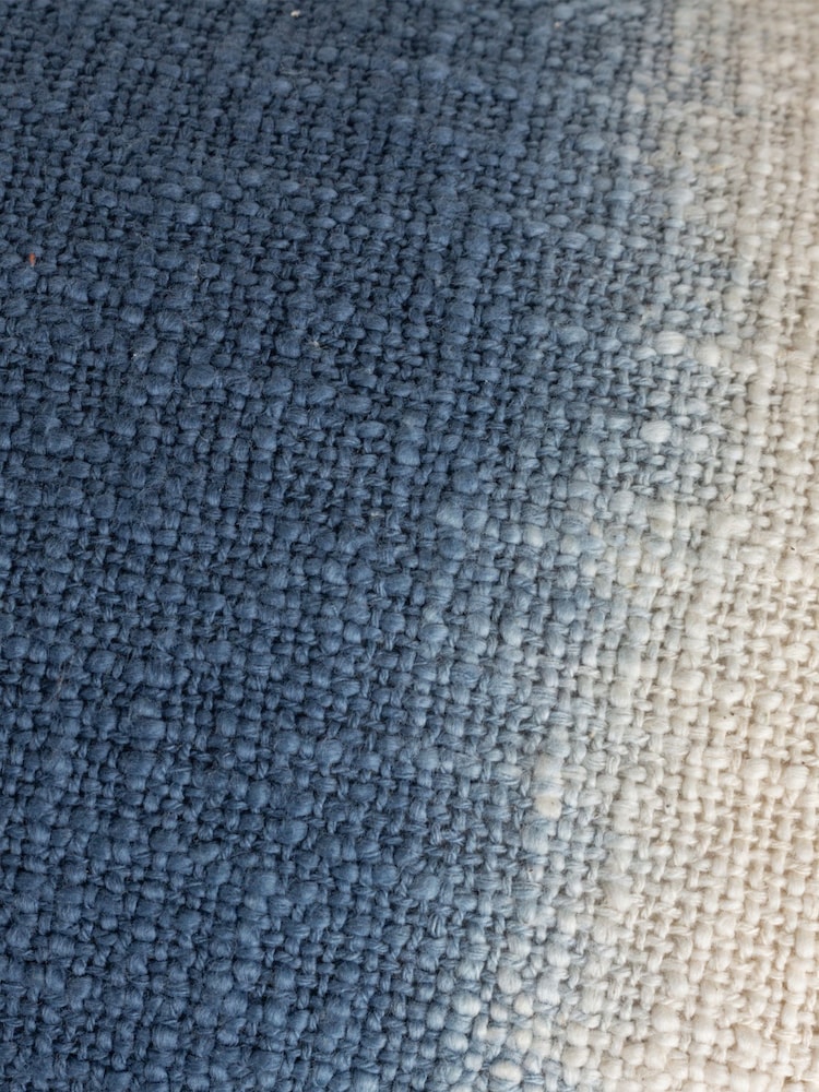 Furn Ink Blue Mizu Dip Dye 100% Cotton Rectangular Cushion - Image 6 of 6