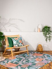 furn. Green Cypressa Mosaic Tile Washable Outdoor/Indoor Rug - Image 1 of 3