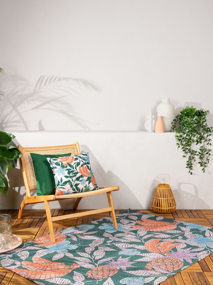 furn. Green Cypressa Mosaic Tile Washable Outdoor/Indoor Rug - Image 1 of 3 furn. Green Cypressa Mosaic Tile Washable Outdoor/Indoor Rug - Image 1 of 3