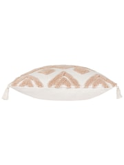 Furn Natural Beige Dharma Global 100% Cotton Tufted Tasselle Cushion - Image 5 of 7