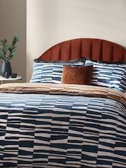 HÖEM Dusk Dusk Piper Geometric Reversible Duvet Cover and Pillowcase Set - Image 1 of 4