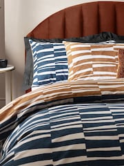 HÖEM Dusk Dusk Piper Geometric Reversible Duvet Cover and Pillowcase Set - Image 2 of 4