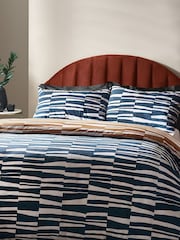 HÖEM Dusk Dusk Piper Geometric Reversible Duvet Cover and Pillowcase Set - Image 3 of 4